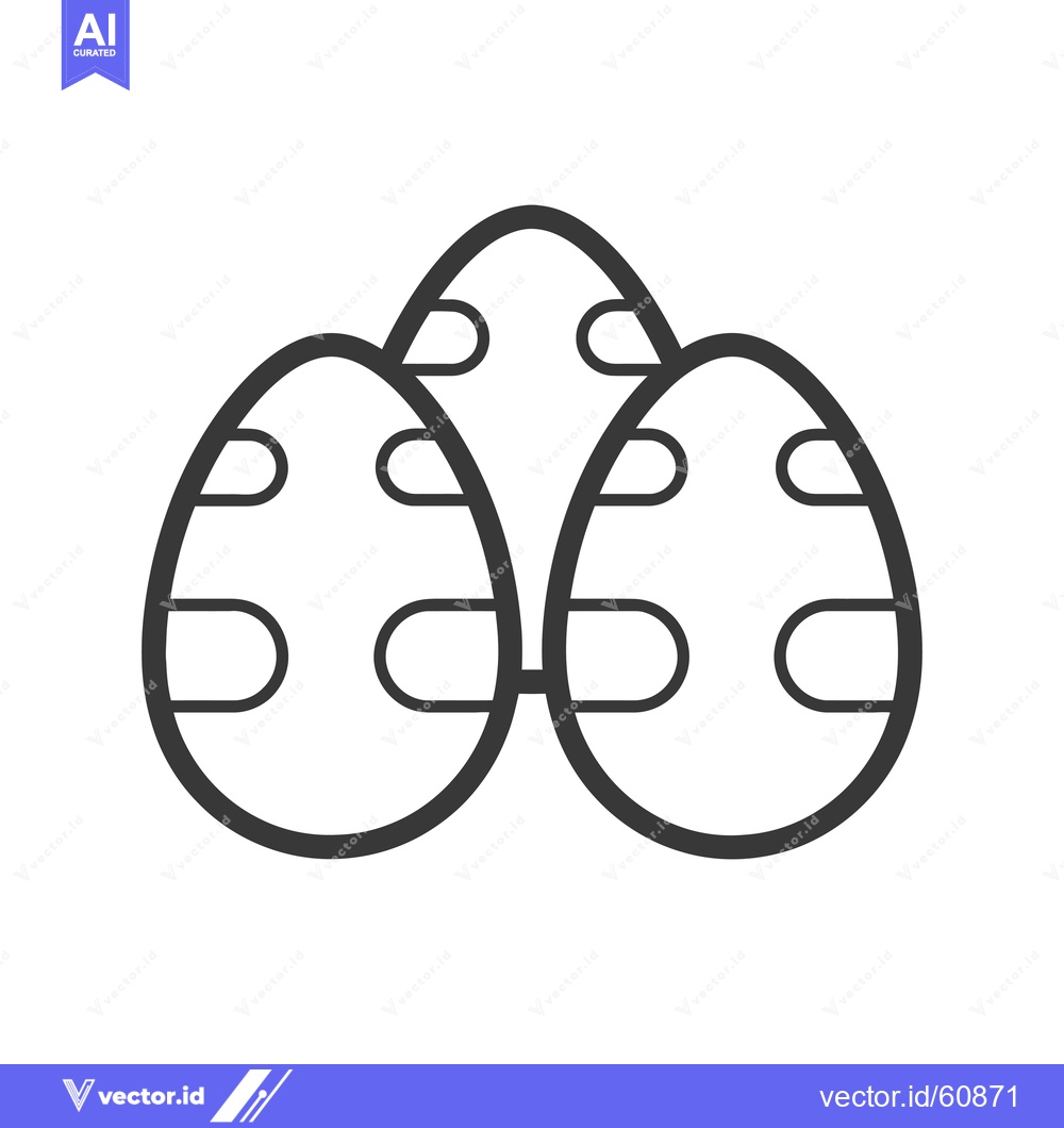 Premium Vector dari Three Decorated Eggs Representing Easter Festivities