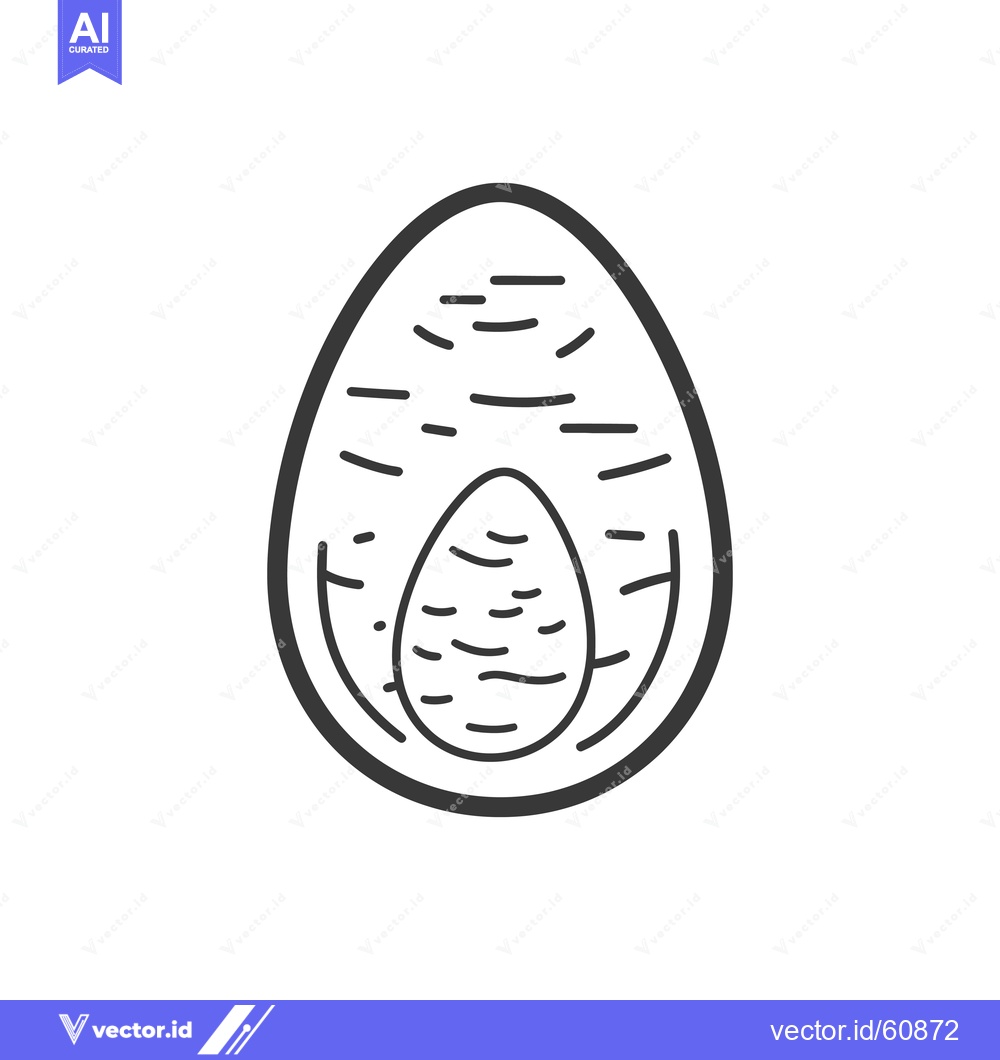 Premium Vector dari Line art illustration of a halved avocado