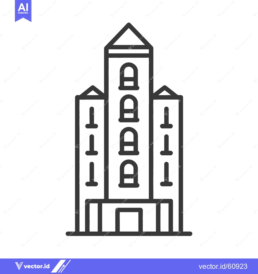 Premium Vector dari Elegant Tall Building Architectural Design Illustration