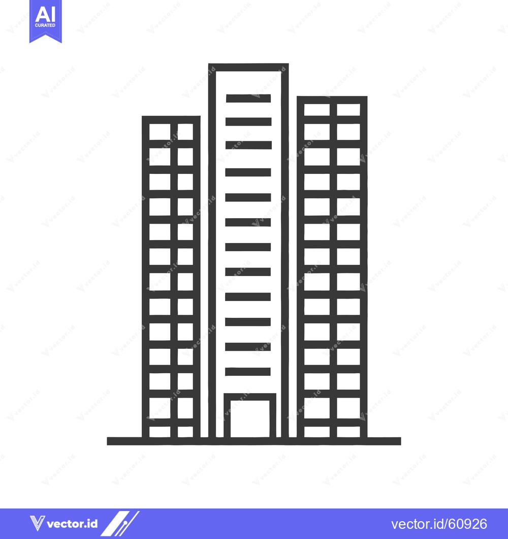 Premium Vector dari Three Modern Buildings Cityscape Architectural Design
