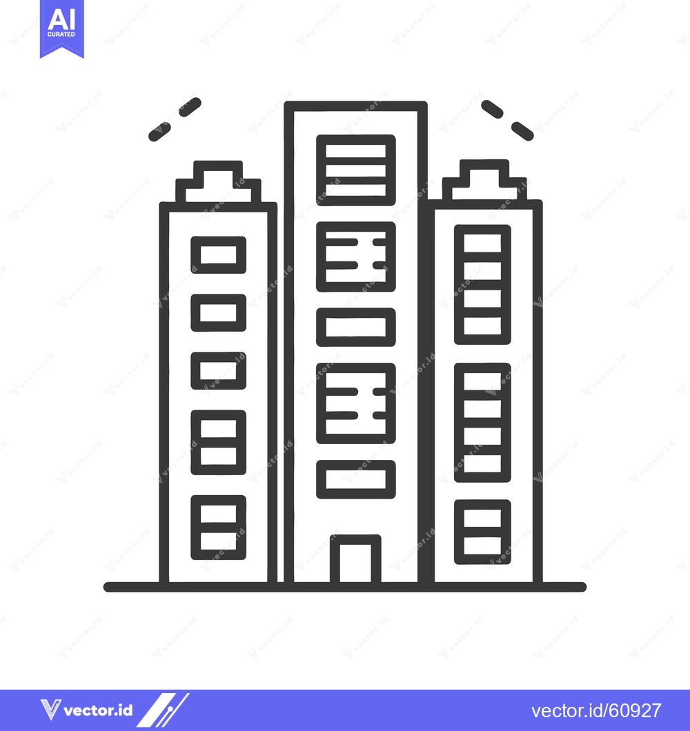 Premium Vector dari Three Modern City Buildings Stand Tall Together