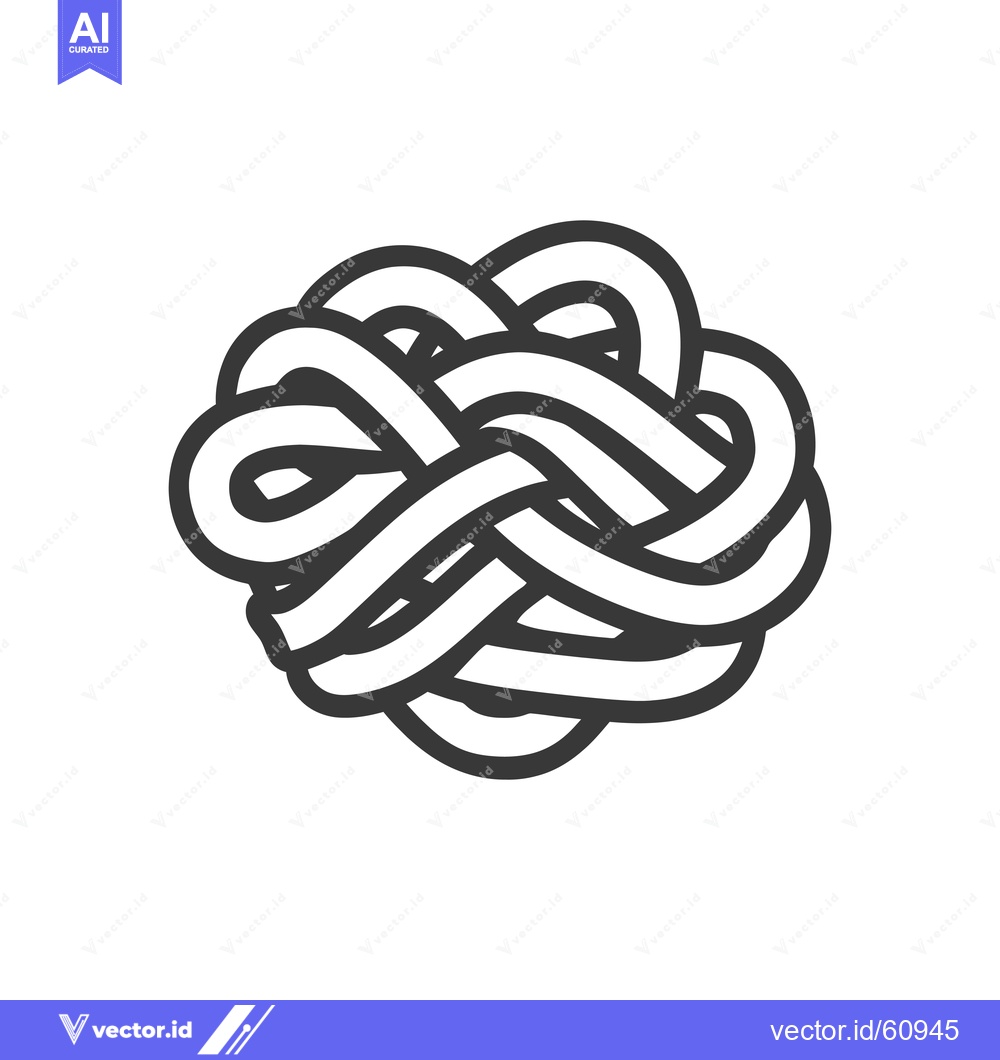 Premium Vector dari Abstract tangled lines forming a complex knot design
