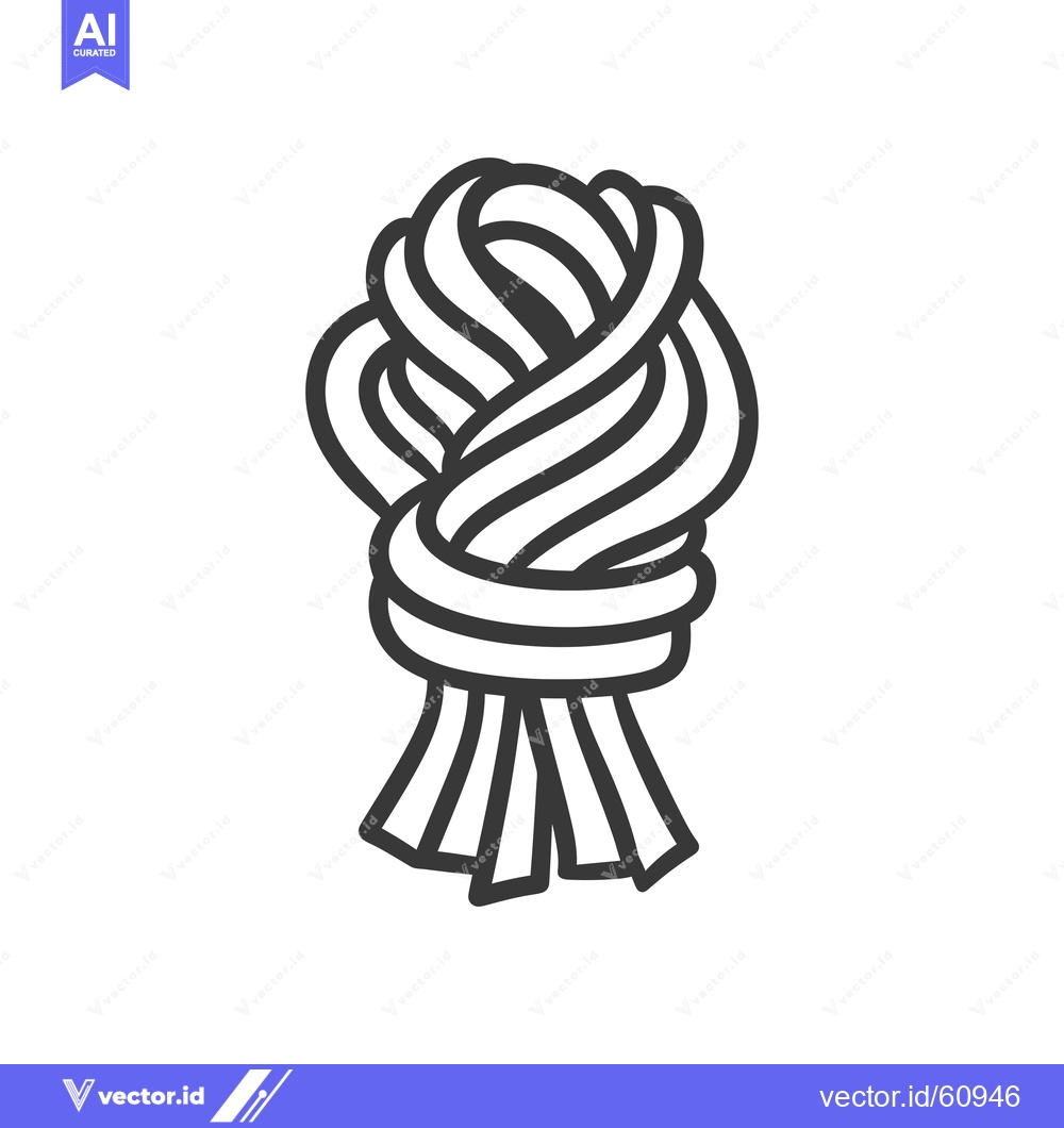 Premium Vector of A Simple Line Drawing Of A Bundle Of Pasta