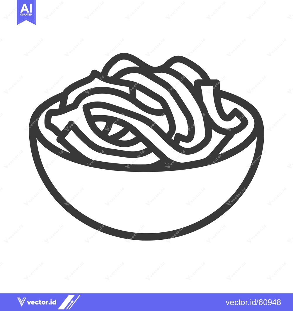 Premium Vector dari A Bowl of Noodles Food Dish Serving Cuisine Meal