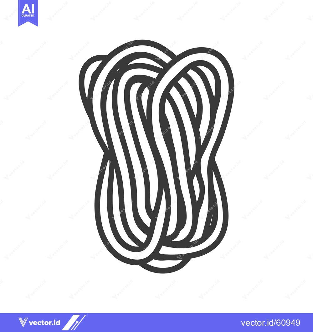 Premium Vector dari A tangled mass of thick black lines forms a knot