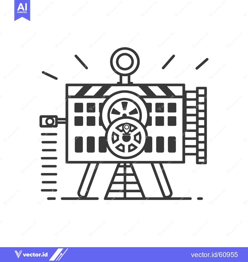 Premium Vector dari A stylized illustration of a retro robotic device