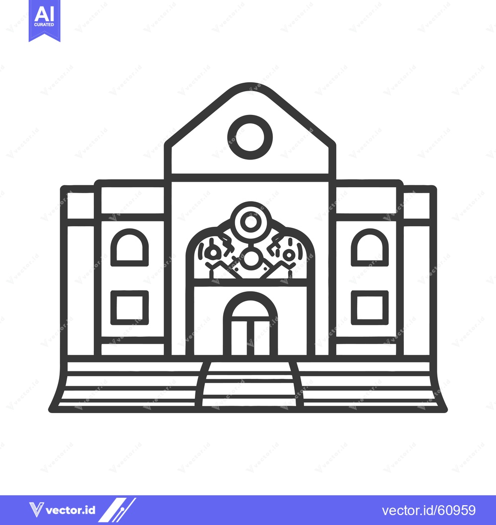 Premium Vector dari Elegant Building Architectural Line Art Design