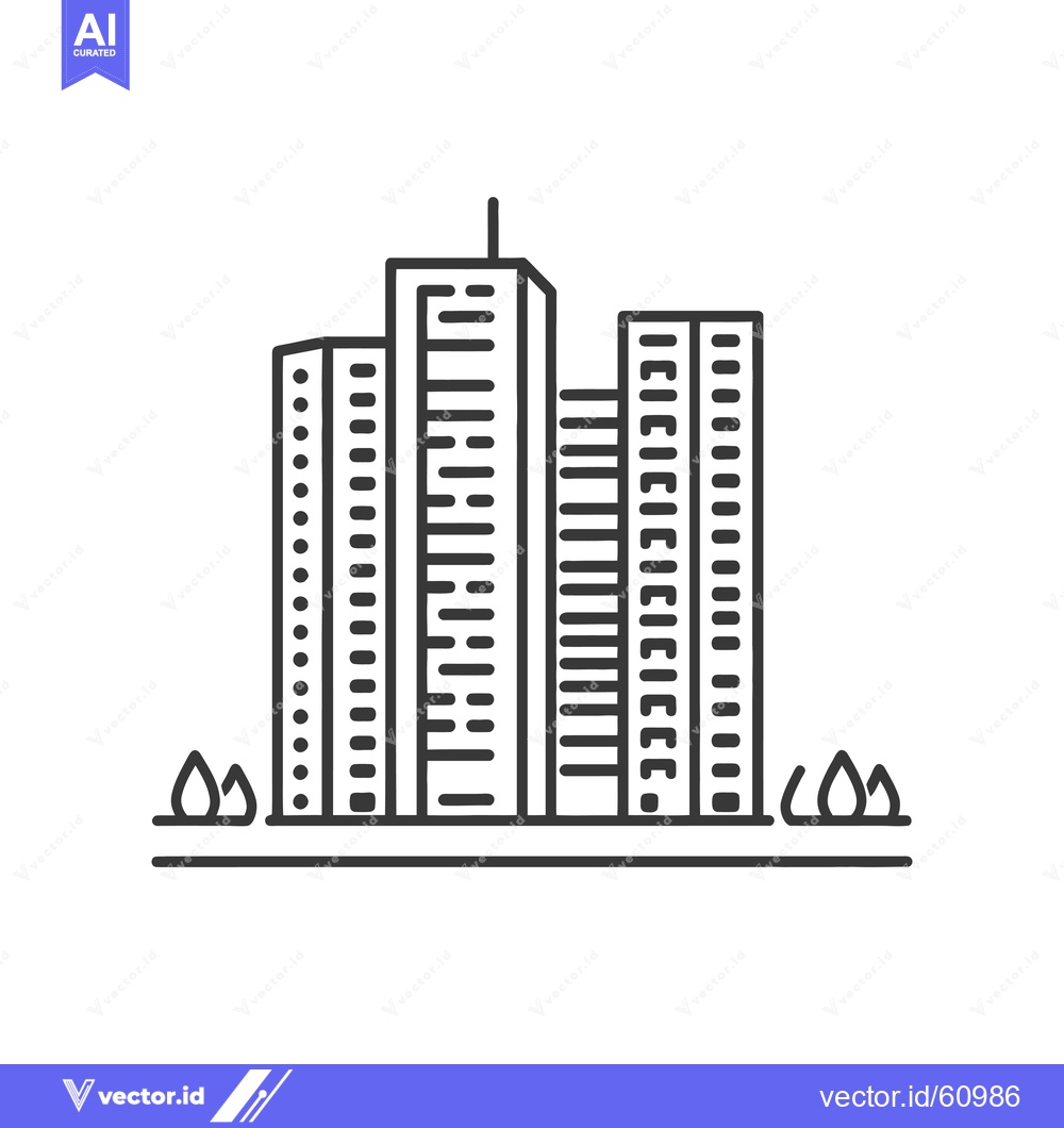 Premium Vector dari Modern City Skyline Building Complex Illustration