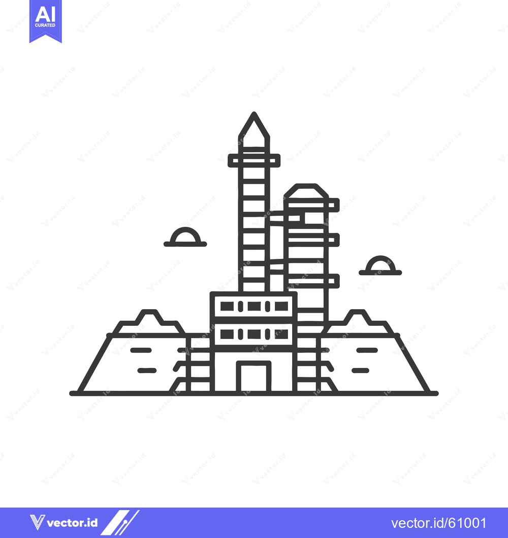 Premium Vector of Space Center Building Rocket Launch Complex