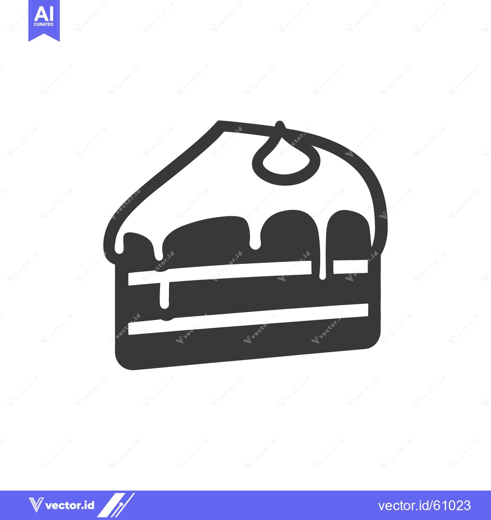 Premium Vector dari A Delicious Slice Of Layered Cake With Icing