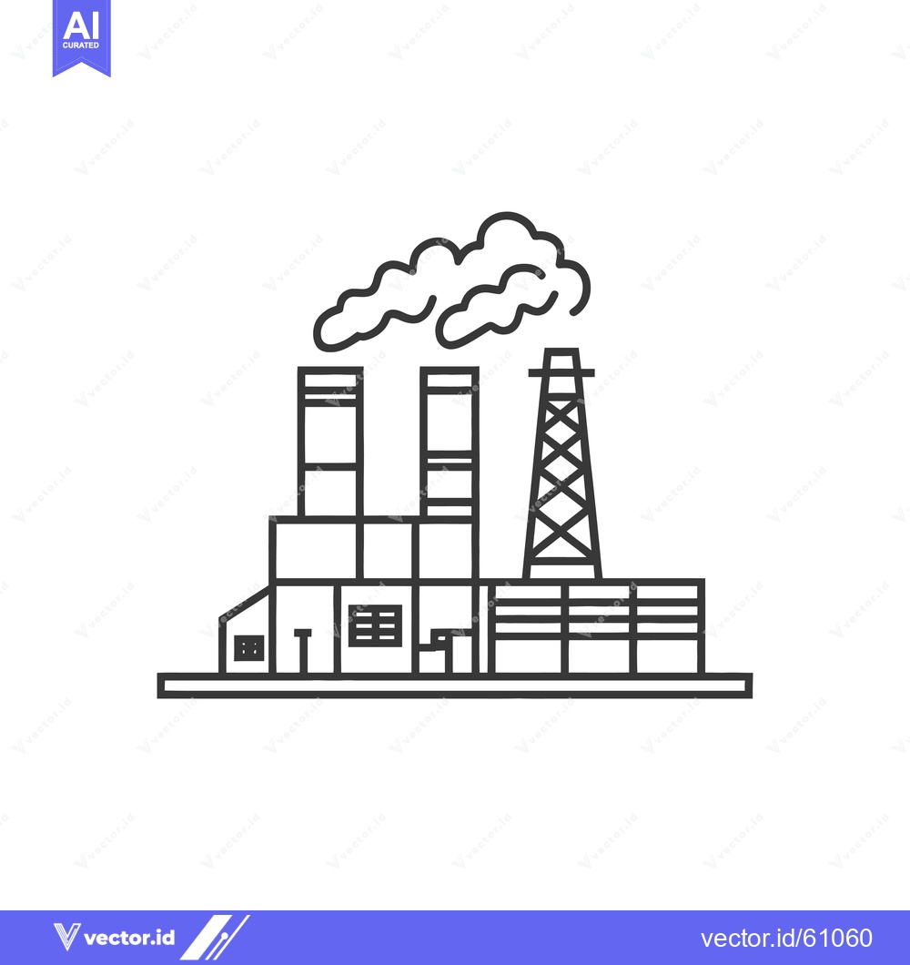 Premium Vector dari Industrial Factory Building Emits Smoke Pollution