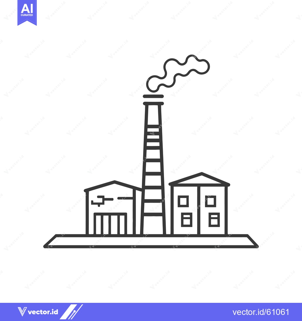 Premium Vector dari Industrial Factory Complex Showing Smoke Stack Emission