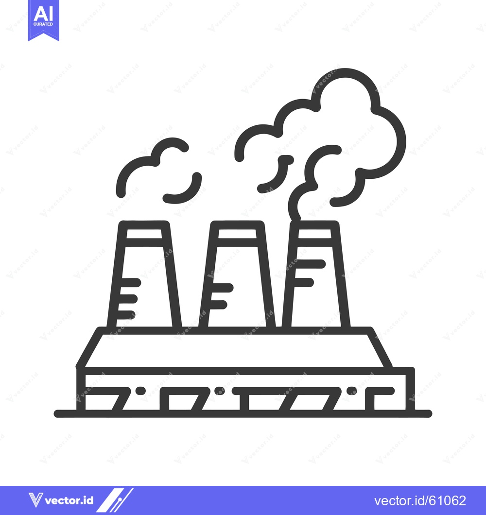 Premium Vector dari Industrial Factory Building Emits Pollution Smoke