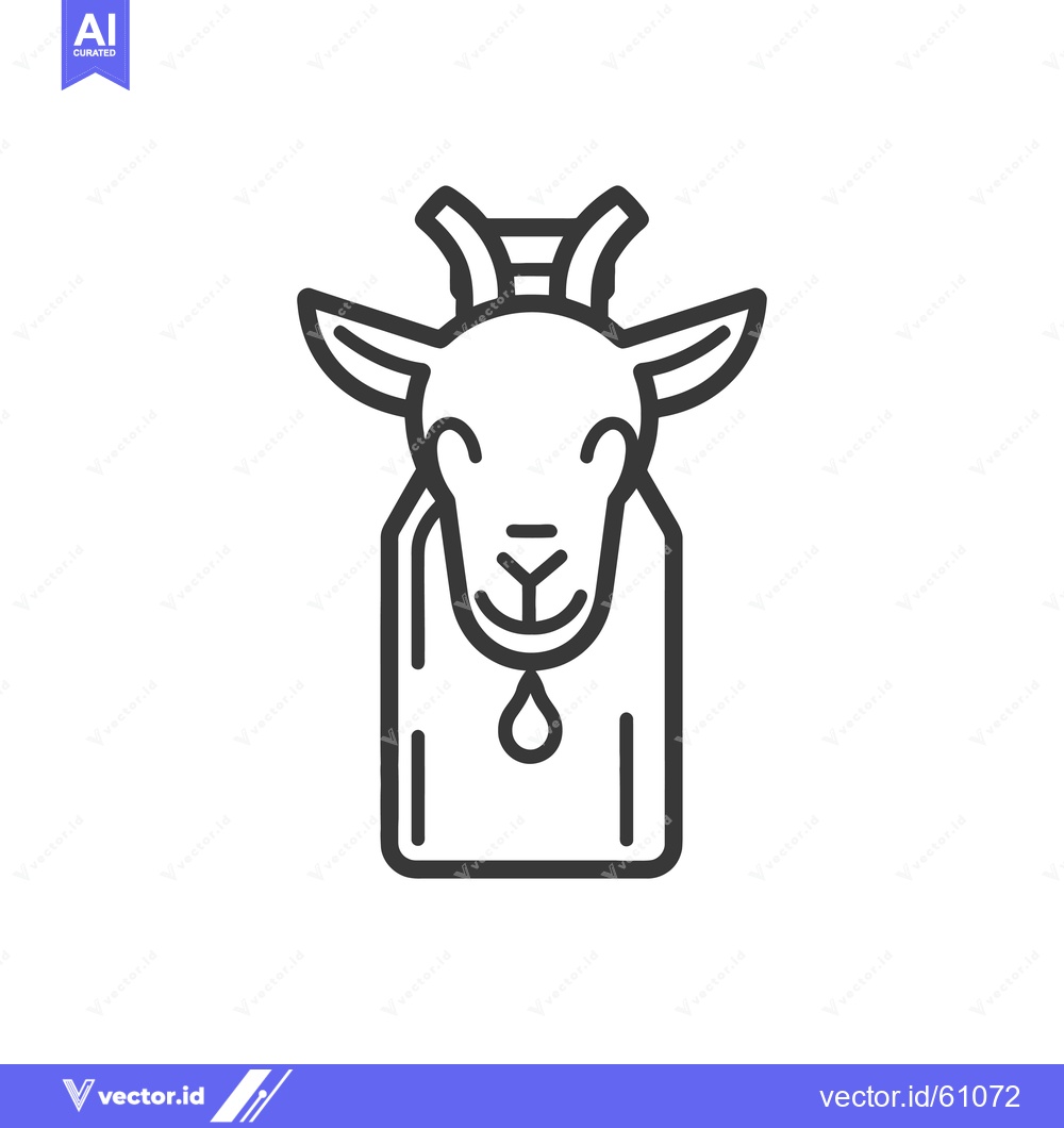 Premium Vector of Goat Milk Bottle Line Art Illustration Design