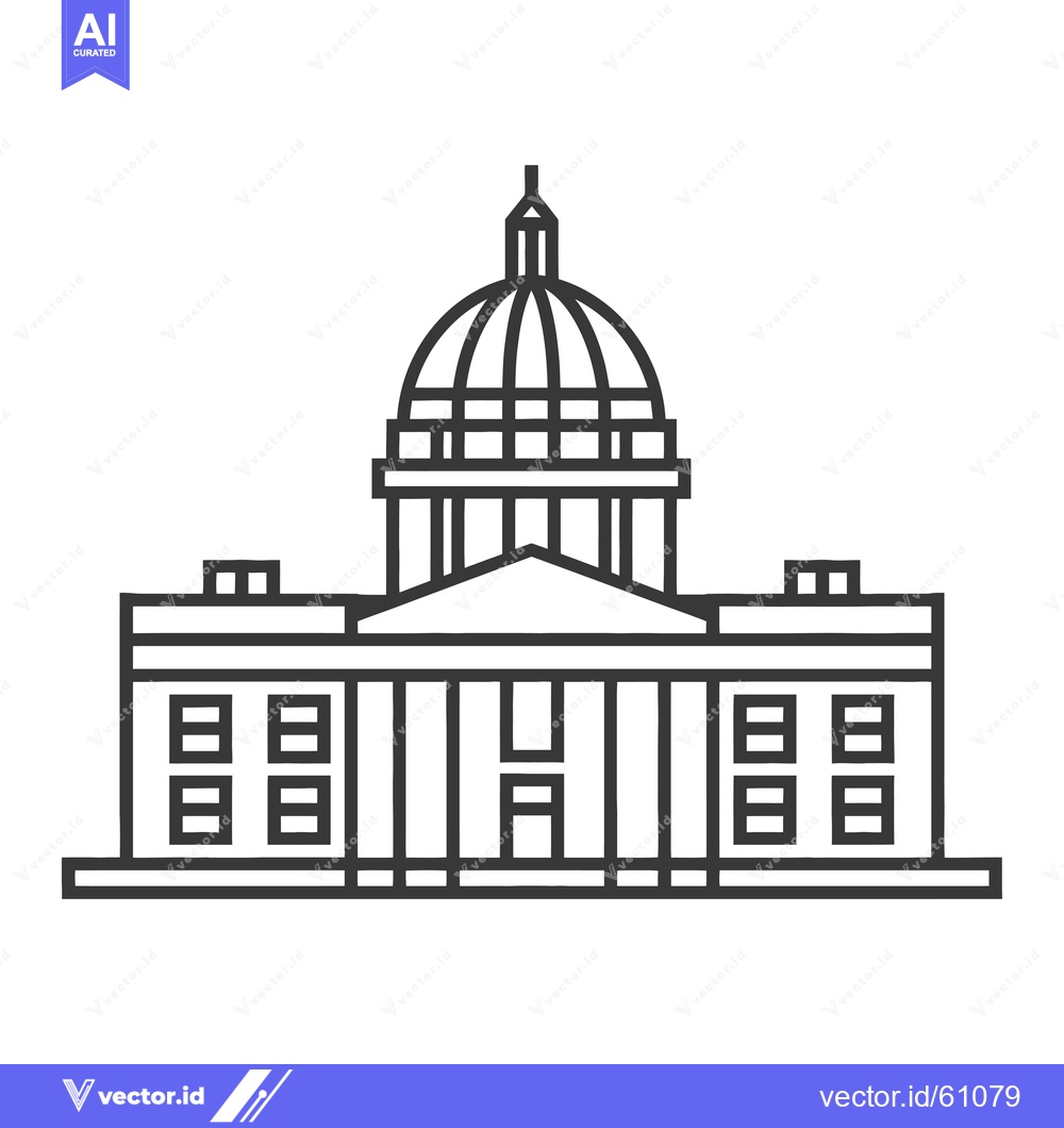 Premium Vector of Government building illustration a capitol dome structure