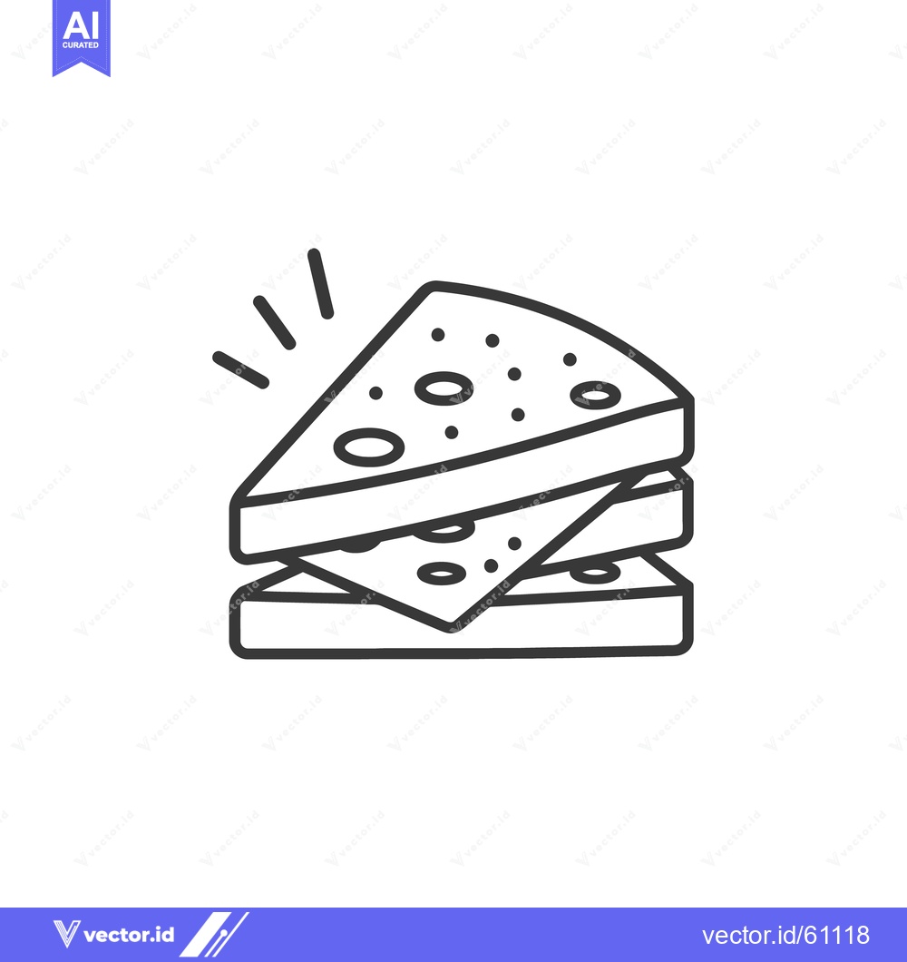 Premium Vector dari Three triangular pieces of cheese are stacked in order