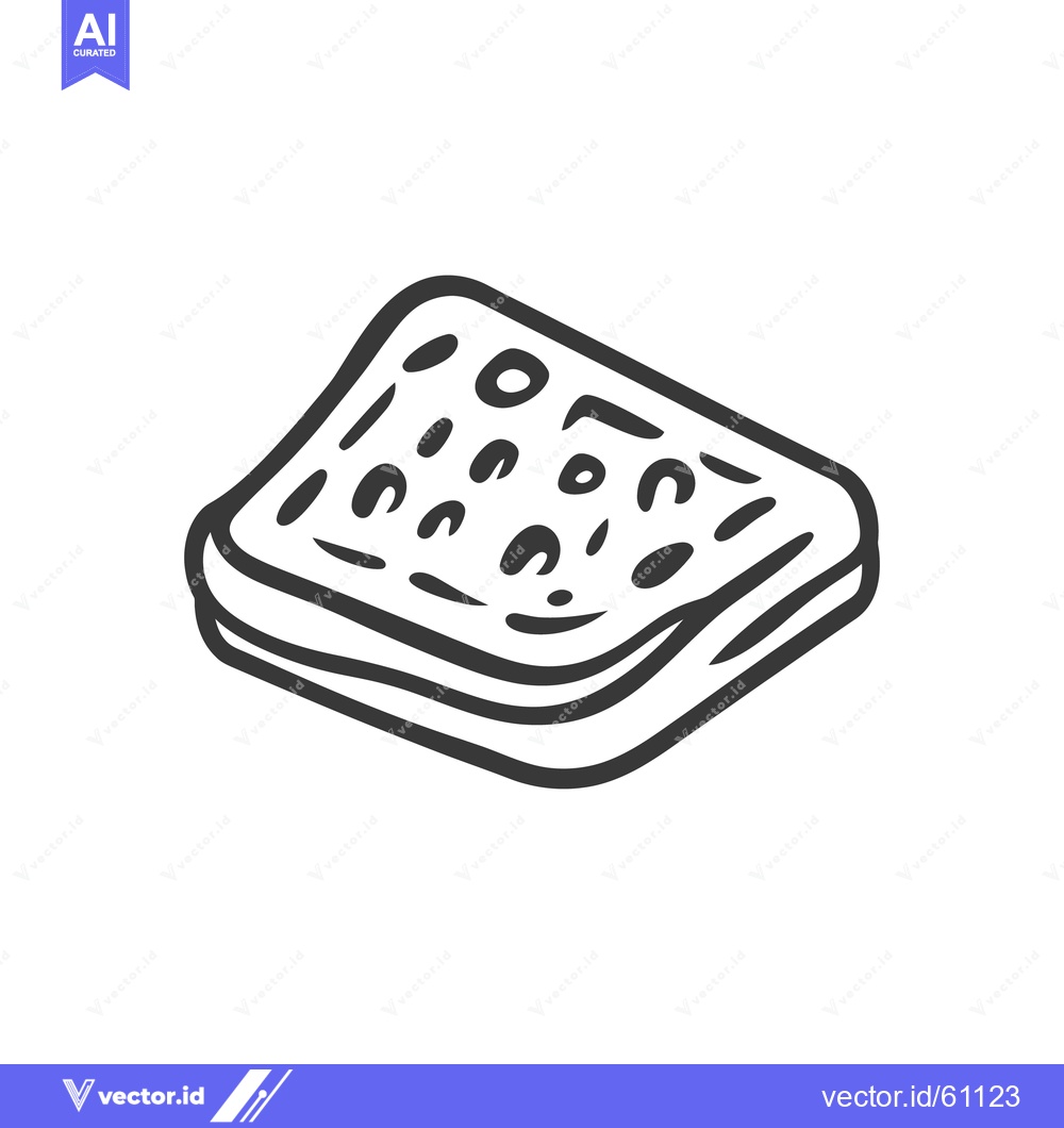 Premium Vector of A graphic illustration depicts a slice of bread with some details