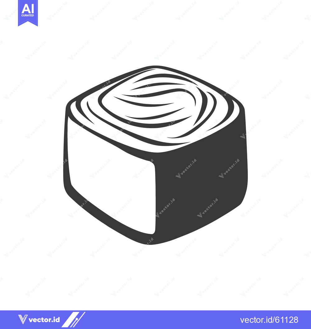 Premium Vector of A square shaped graphic of a food item with a swirl top