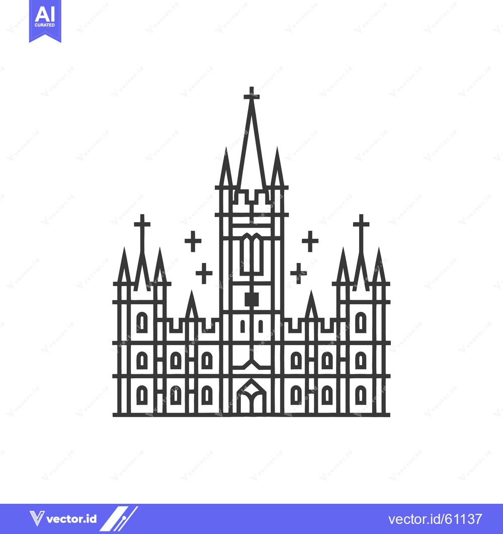 Premium Vector dari A symmetrical black and white minimalist architectural building design