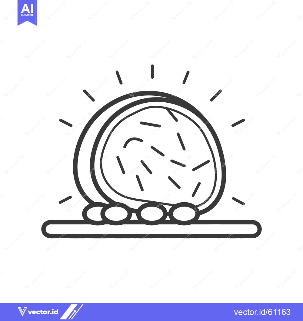 Premium Vector dari The image shows an illustrated bread product on a surface