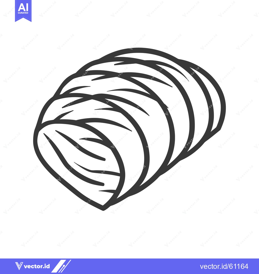 Premium Vector dari Simple black and white illustration of a layered food item