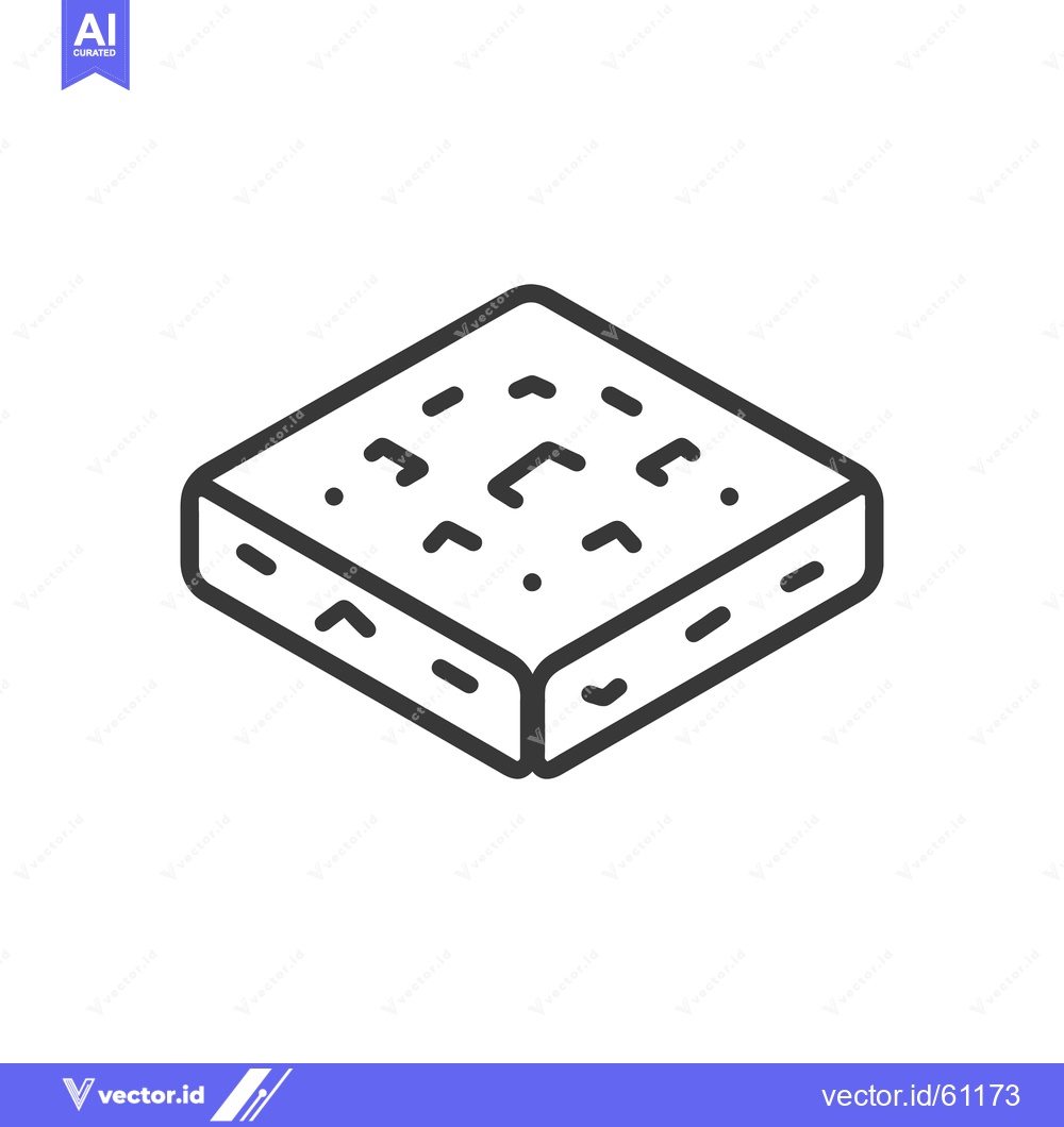 Premium Vector dari Isometric outline of a textured square tile block design