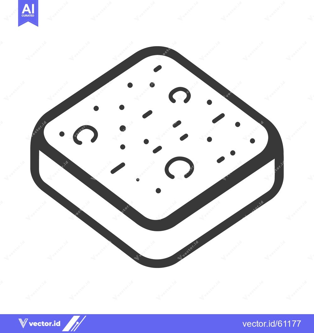 Premium Vector of A simple isometric illustration of a square shaped cracker