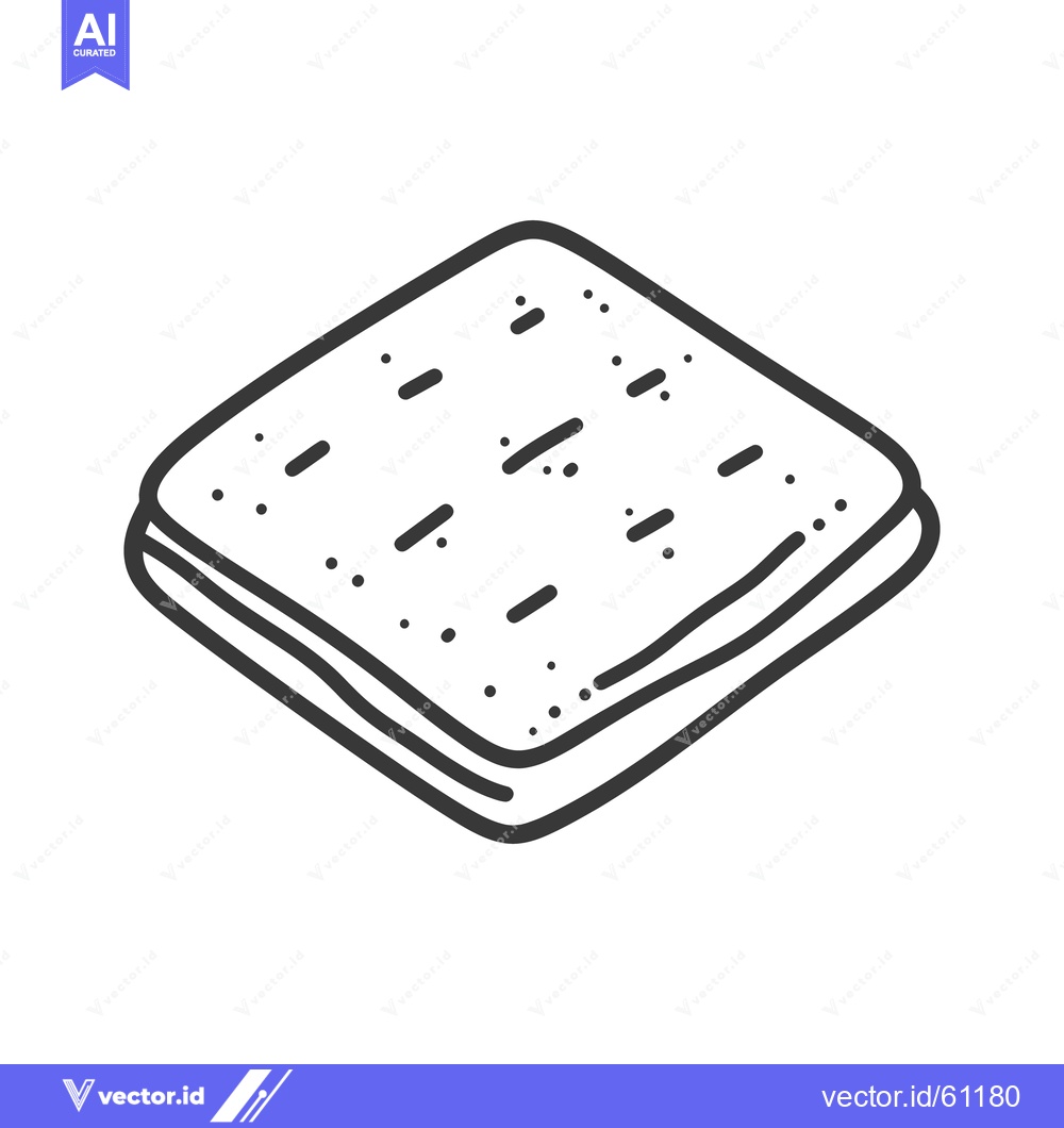 Premium Vector dari A simple black and white illustration of a small cracker stack