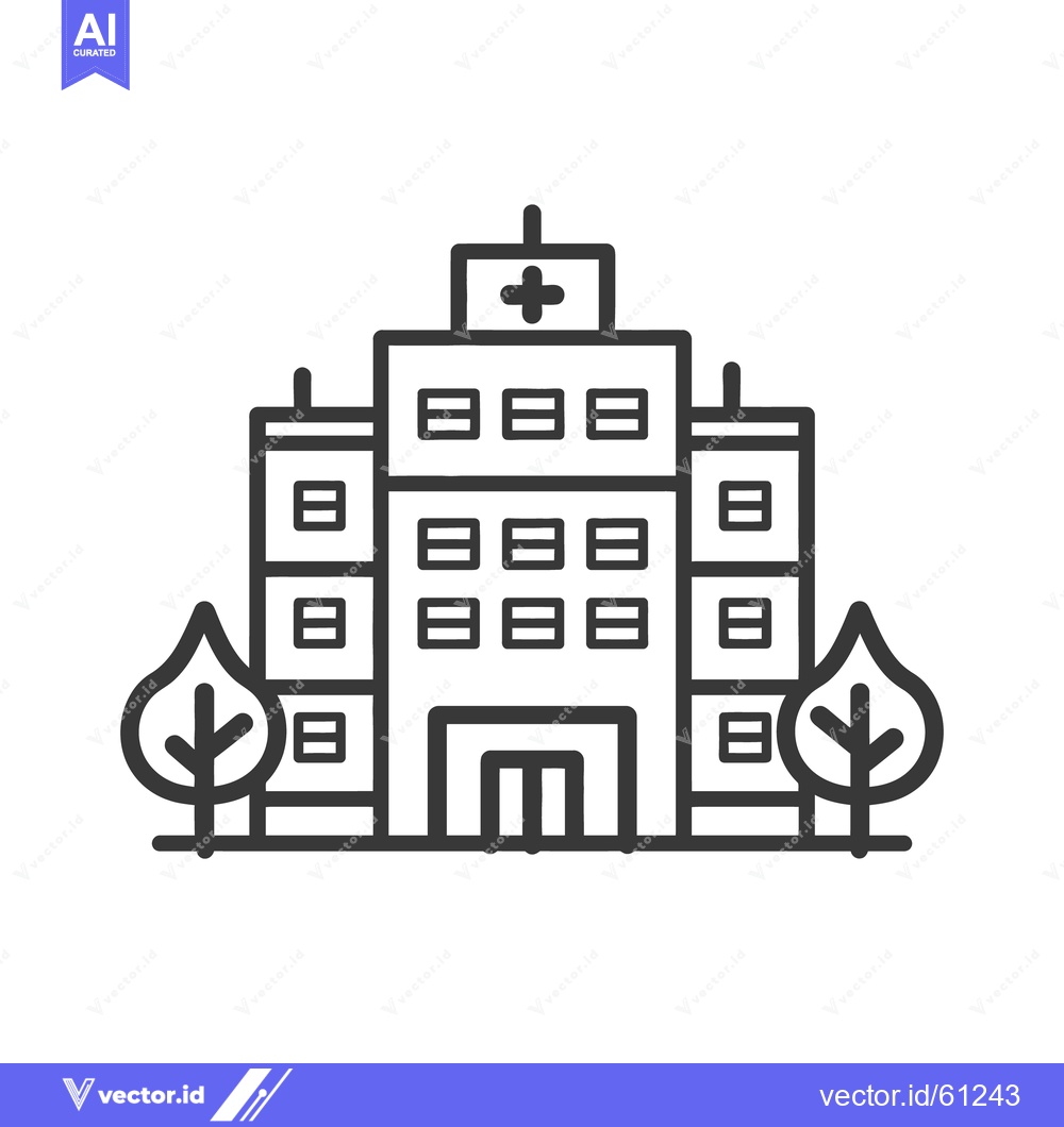 Premium Vector of Simple vector illustration representing a building used for healthcare