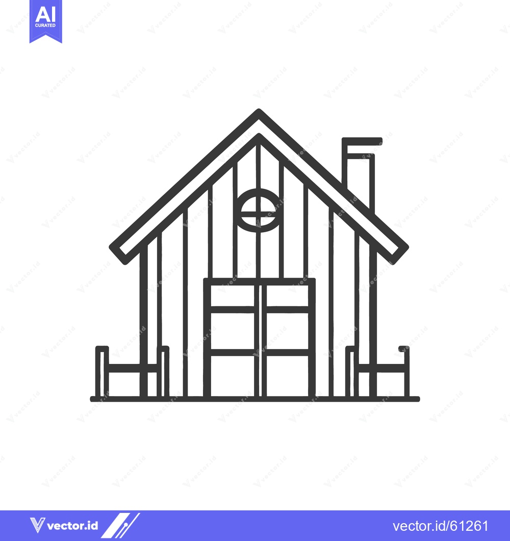 Premium Vector dari Simple monochrome depiction of a small stylized building structure