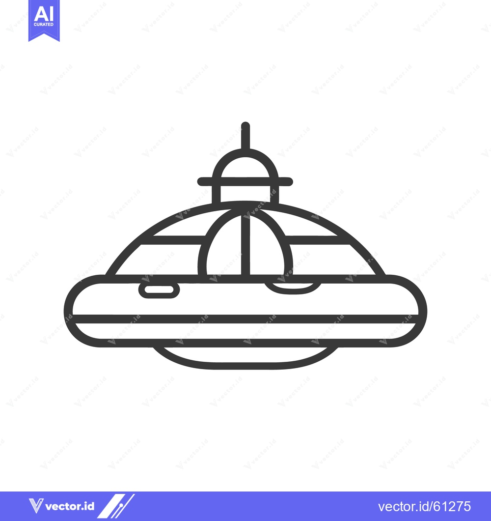 Premium Vector dari A futuristic spacecraft isolated against a stark white background