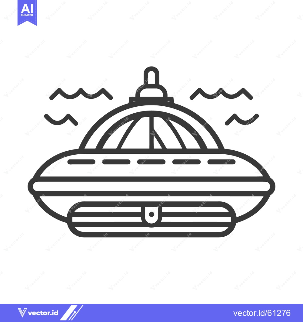 Premium Vector dari A schematic illustration of a futuristic vessel floating on water