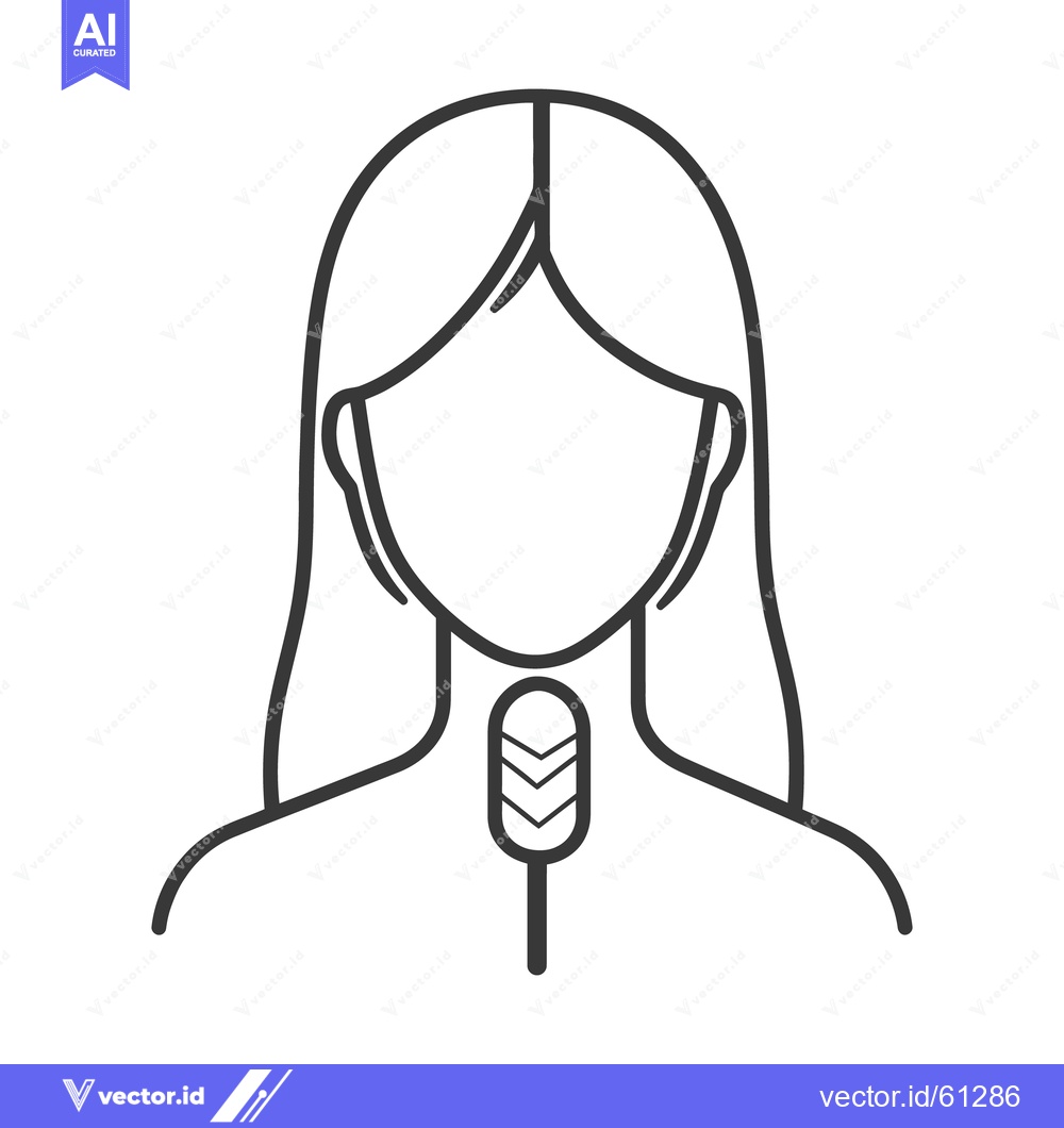 Premium Vector dari A faceless figure with microphone icon on the neck