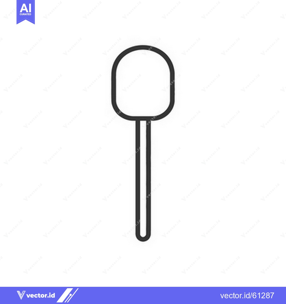Premium Vector dari A simple black and white line drawing of a spatula