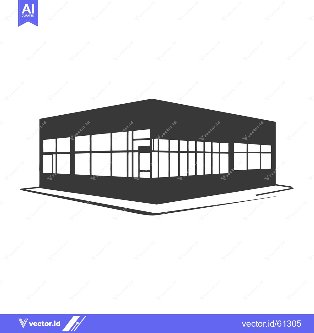 Premium Vector of A stylized monochrome illustration of a modern building facade