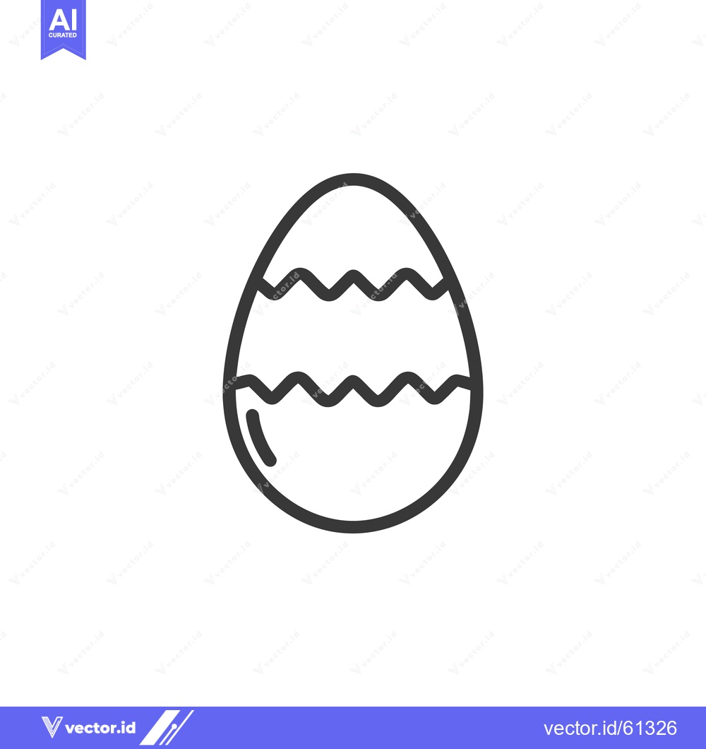 Premium Vector dari An illustrated line art image of an decorated egg