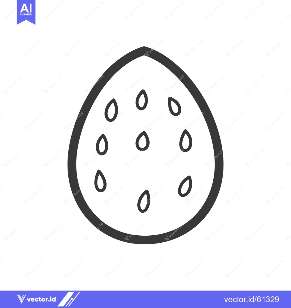 Premium Vector dari A stylized black outline of a watermelon fruit slice