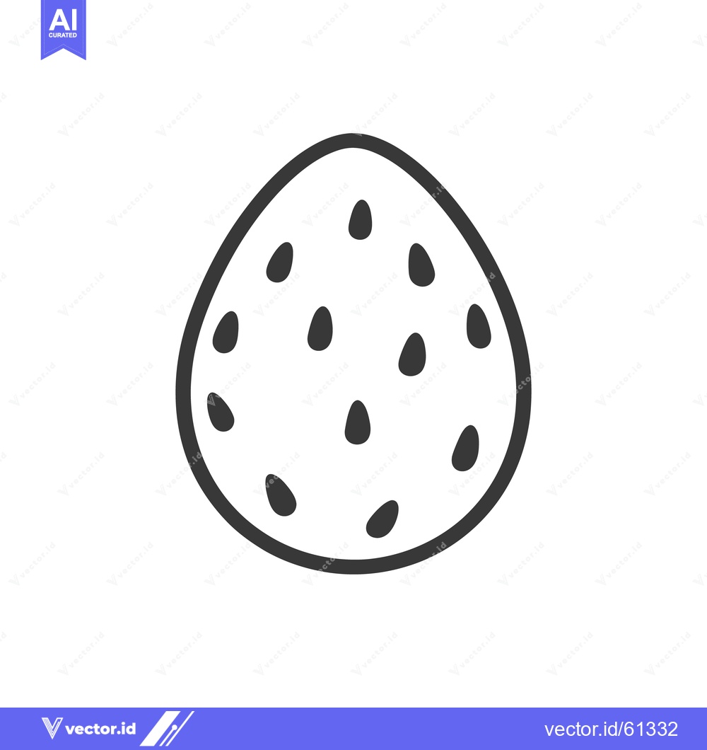 Premium Vector dari A simple black and white outline illustration of an oval fruit
