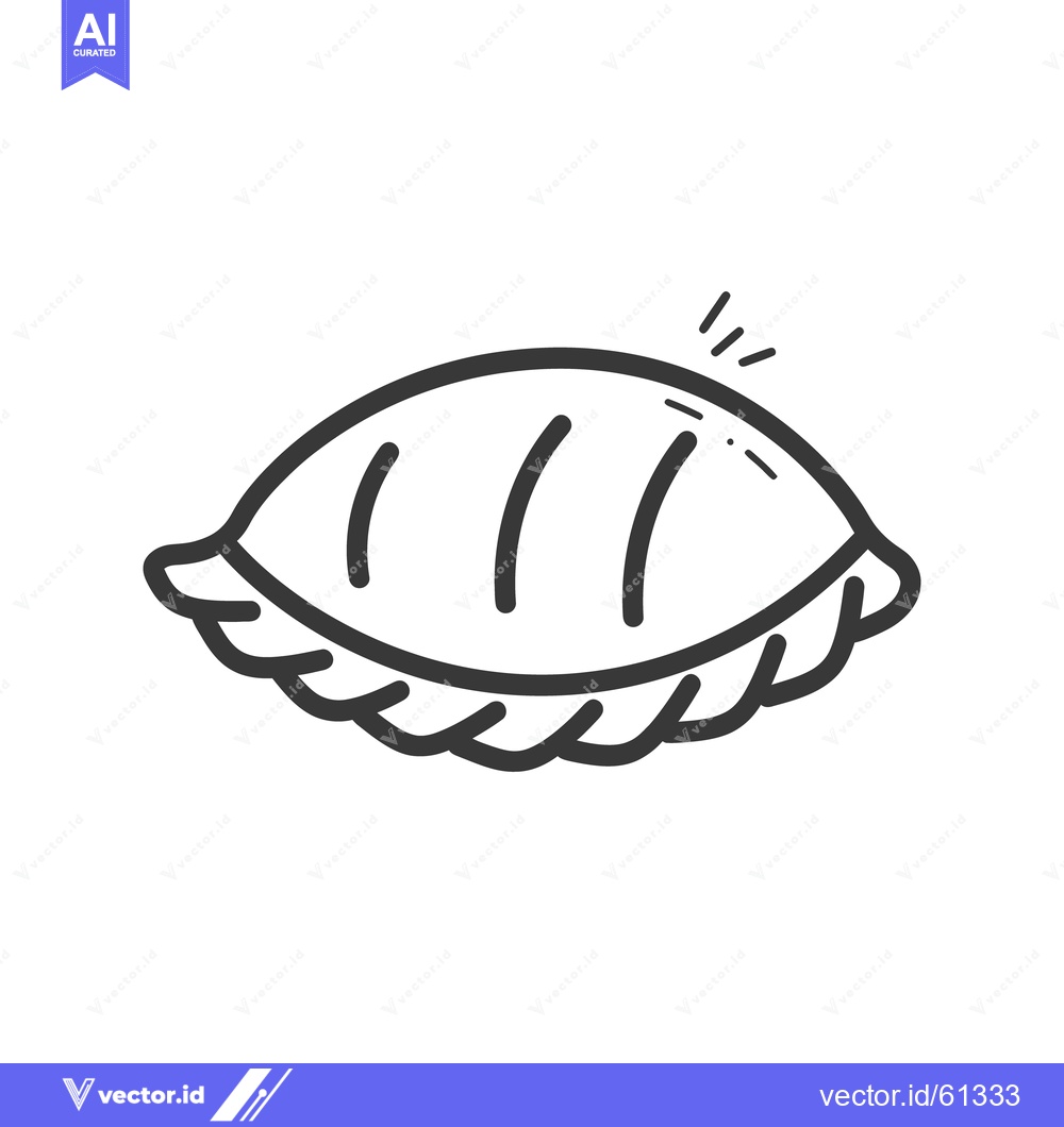 Premium Vector dari An illustration of a simple savory hand held pastry