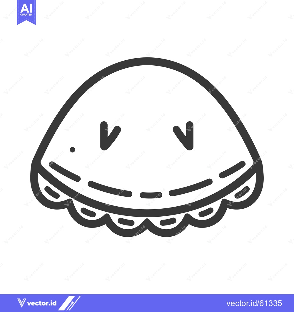 Premium Vector of A simple cartoon drawing of a stylized pie or pastry