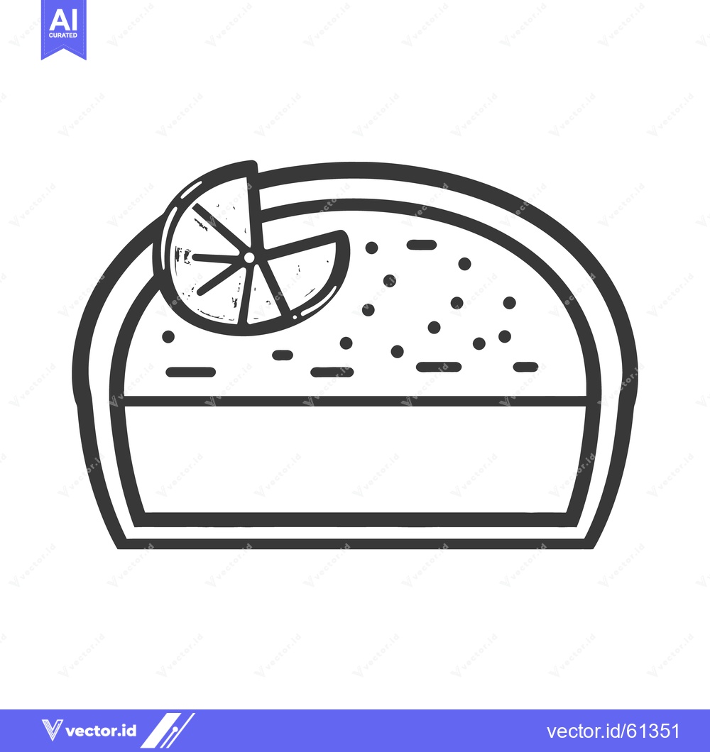 Premium Vector dari A delicious serving of layered cake garnished with citrus fruit slice
