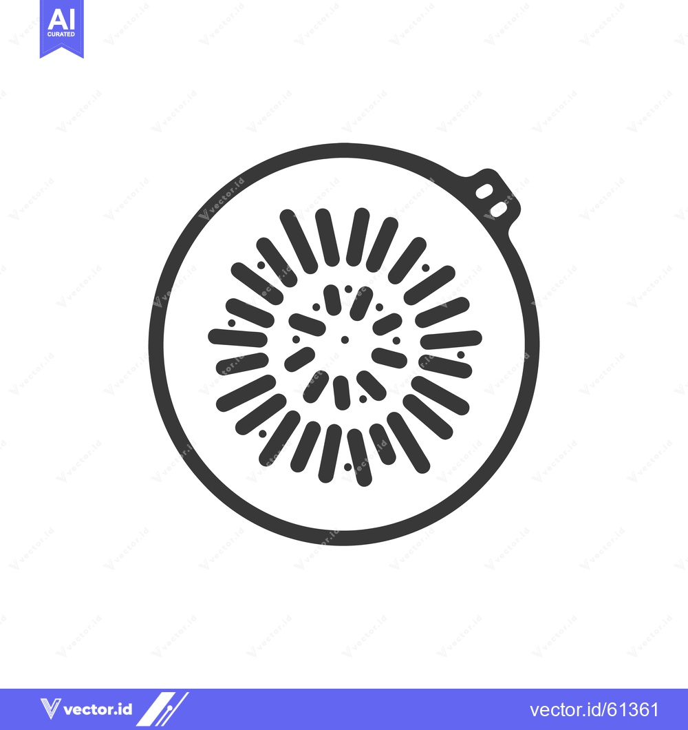 Premium Vector dari A stylized outline of a sliced fruit or vegetable illustration