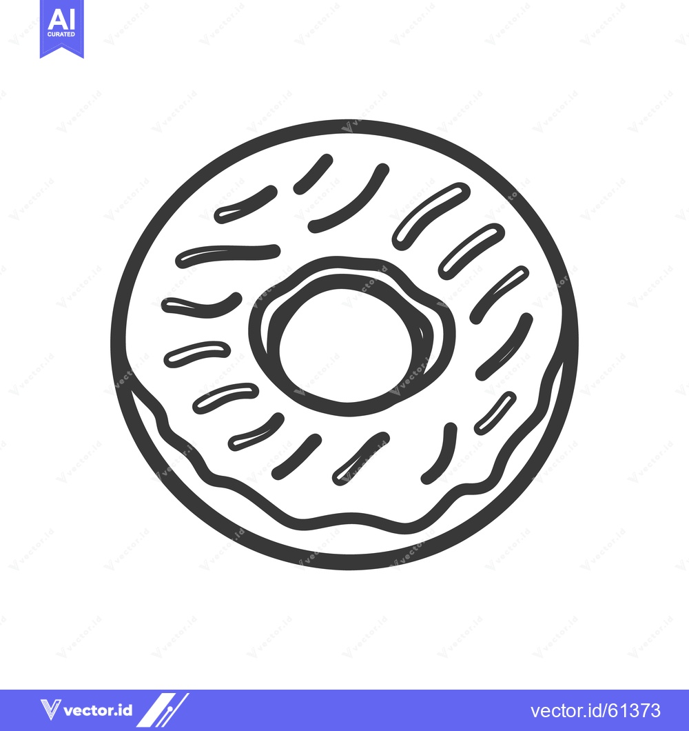 Premium Vector of A hand drawn black and white illustration of a delicious pastry