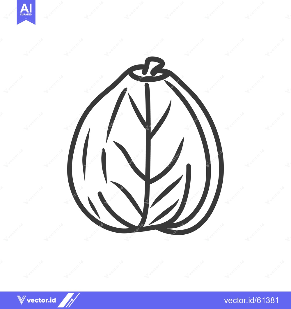 Premium Vector of A simple grayscale illustration depicting a plant leaf shape