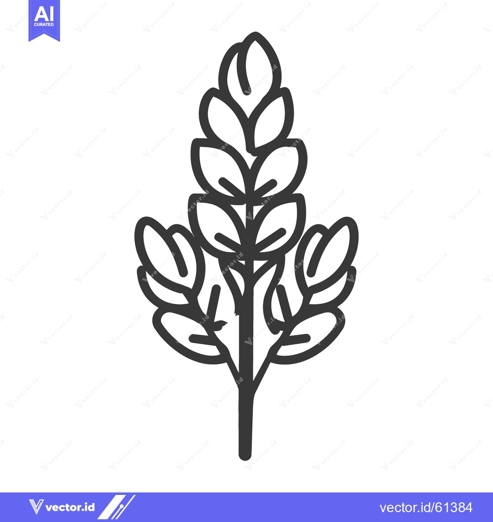 Premium Vector dari A simplistic vector illustration showing a stylized plant with leaves
