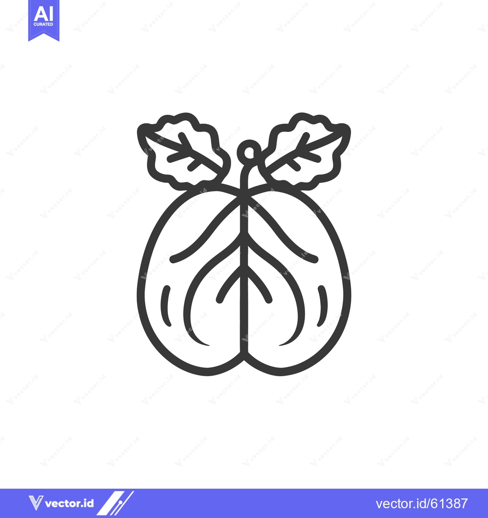 Premium Vector dari Simple vector illustration depicting a stylized plant with leaves