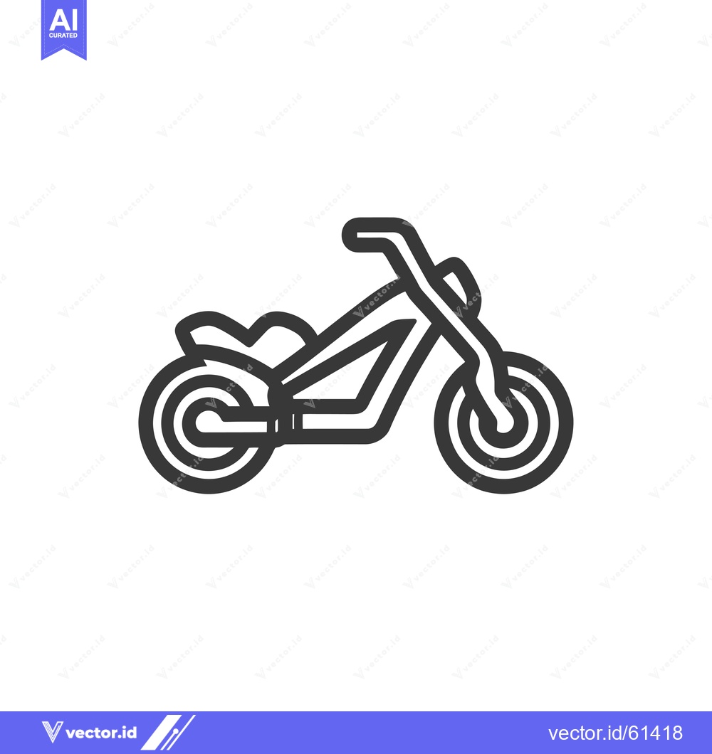 Premium Vector dari Line Art Illustration of a Motorcycle