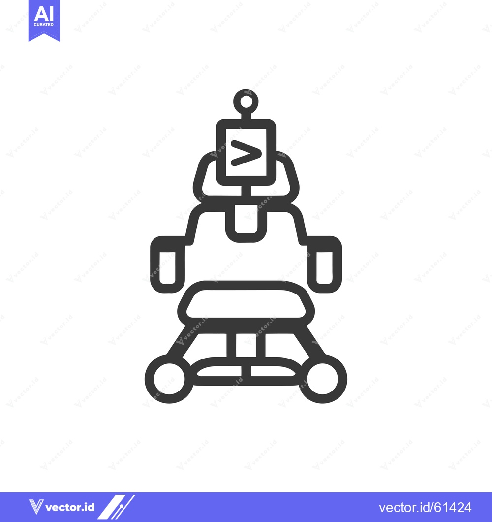 Premium Vector of Outline Icon of a Futuristic Office Chair