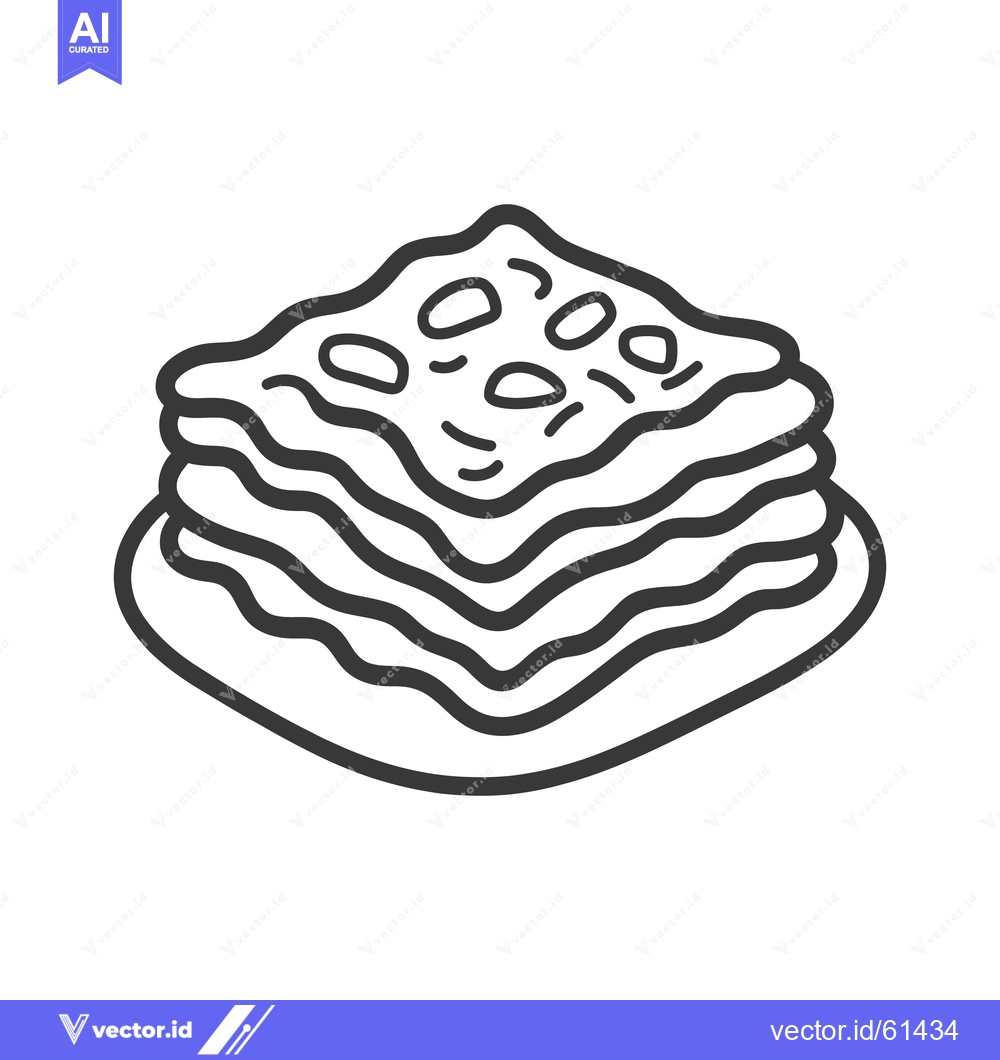 Premium Vector of A stacked plate of prepared pasta layered with sauce