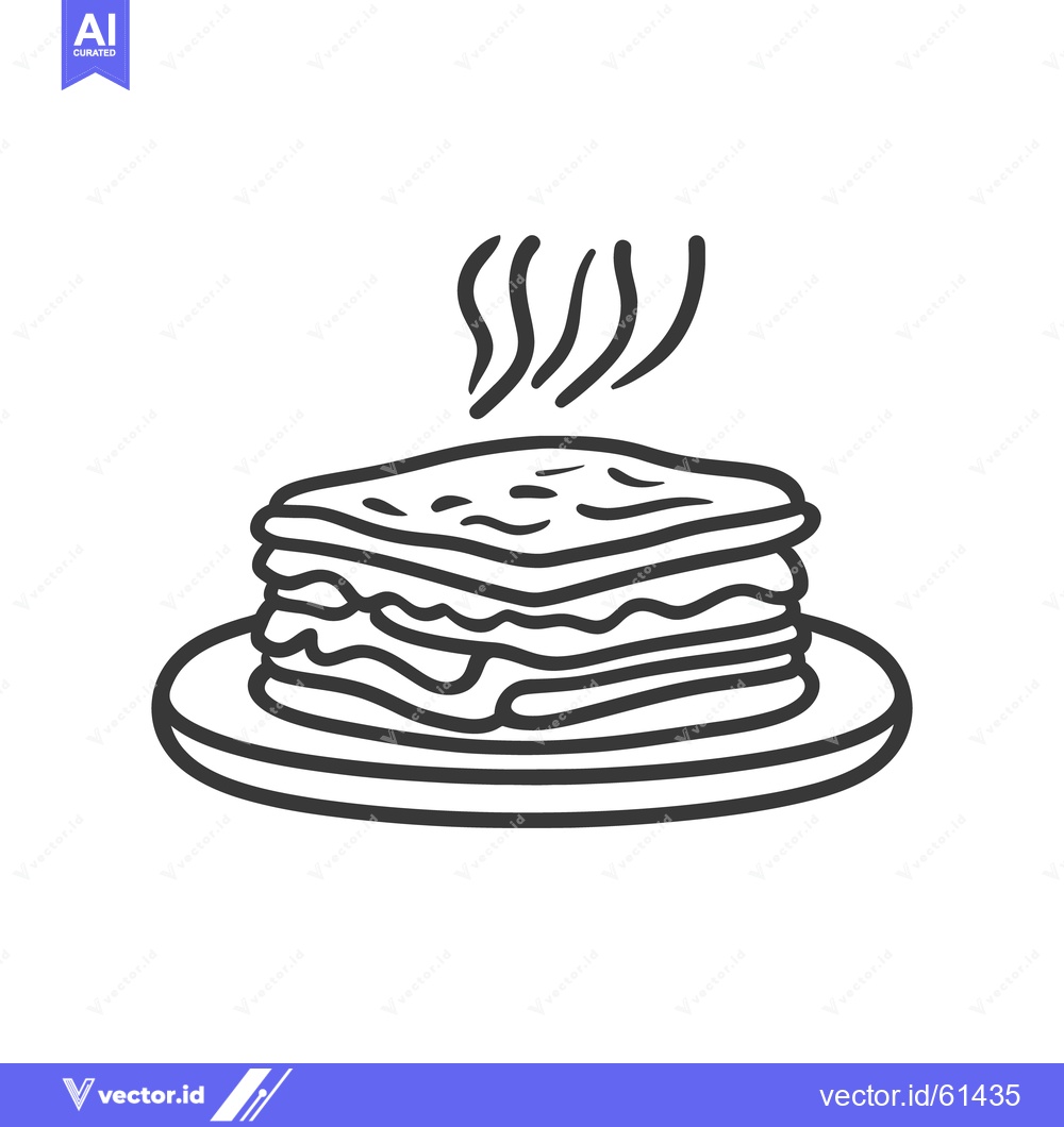 Premium Vector of A stacked dish of warm food sits upon a plate